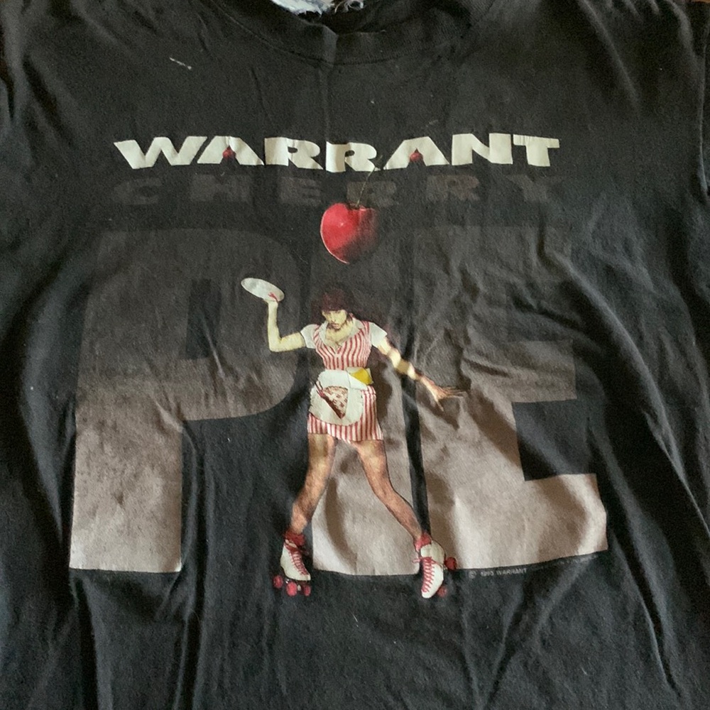 Warrant Vintage XL black Concert T shirt World Tour 1990-1991 Cherry Pie